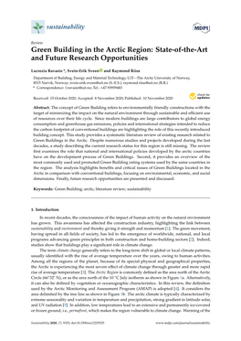 Green Building in the Arctic Region: State-Of-The-Art and Future Research Opportunities