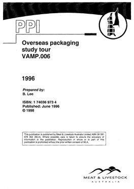 Overseas Packaging Study Tour VAMP.006 1996