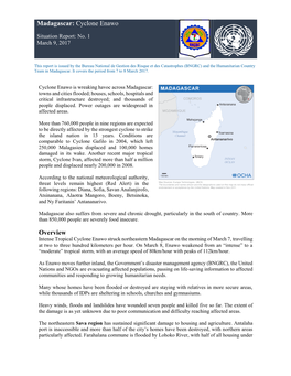 Madagascar: Cyclone Enawo Overview