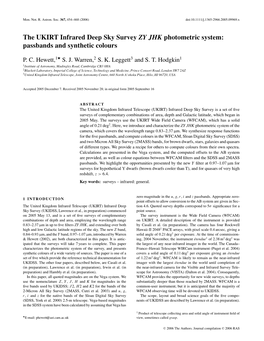 The UKIRT Infrared Deep Sky Survey ZY JHK Photometric System: Passbands and Synthetic Colours