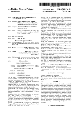 (12) United States Patent (10) Patent N0.: US 6,310,270 B1 Huang Et Al