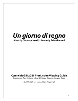 Un Giorno Di Regno Viewing Guide ENG