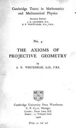 The Axioms of Projective Geometry