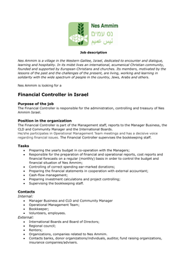 Financial Controller in Israel