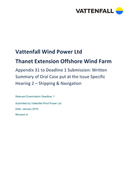 Vattenfall Wind Power Ltd Thanet