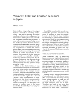 Women's Jiritsu and Christian Feminism in Japan