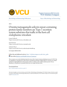 Orientia Tsutsugamushi Ankyrin Repeat-Containing Protein Family