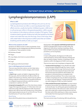 Lymphangioleiomyomatosis (LAM)