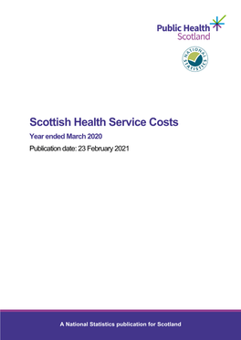 Scottish Health Service Costs Year Ended March 2020
