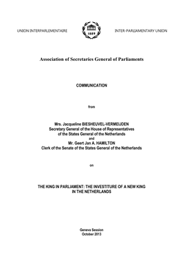 Association of Secretaries General of Parliaments