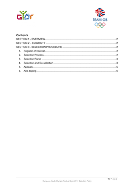 Contents SECTION 1 - OVERVIEW