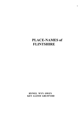 PLACE-NAMES of FLINTSHIRE