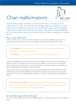 Chiari Malformations May 2011:Layout 1