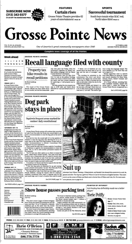 Recall Language Filed with County Dog Park Stays in Place Suit up Show House Passes Parking Test Tmefelffy