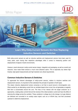 Learn Why Eddy-Current Sensors Are Now Replacing Inductive Sensors and Switches