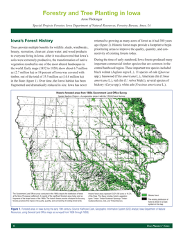 Forestry and Tree Planting in Iowa Aron Flickinger Special Projects Forester, Iowa Department of Natural Resources, Forestry Bureau, Ames, IA