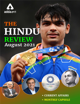 The Monthly Hindu Review | Current Affairs | August 2021 1 Www