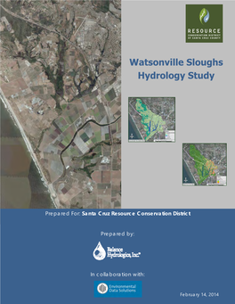 Watsonville Sloughs Hydrology Study