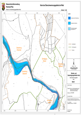 Karte Des Überschwemmungsgebiets Der Wied Rheinland-Pfalz