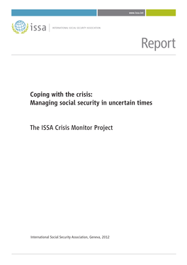 Coping with the Crisis: Managing Social Security in Uncertain Times