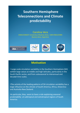 Southern Hemisphere Teleconnections and Climate