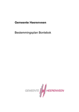 Gemeente Heerenveen Bestemmingsplan Bontebok