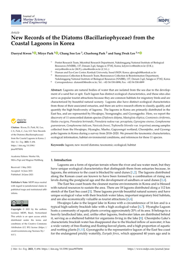 New Records of the Diatoms (Bacillariophyceae) from the Coastal Lagoons in Korea