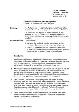 Somerton Conservation Area Re-Appraisal Pc121018