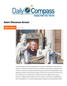 Saint Vincenzo Grossi