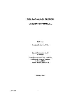 Fish Pathology Section Laboratory Manual