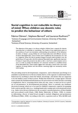 Social Cognition Is Not Reducible to Theory of Mind