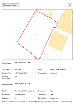 Melksham: Atworth 311