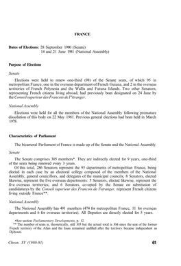 28 September 1980 (Senate) 14 and 21 June 1981 (National Assembly)