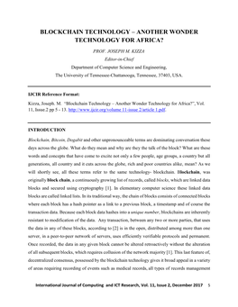 International Journal of Computing and ICT Research, Vol. 11, Issue 2, December 2017