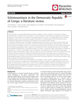 Schistosomiasis in the Democratic Republic of Congo: a Literature Review