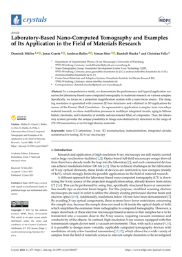 Laboratory-Based Nano-Computed Tomography and Examples of Its Application in the Field of Materials Research