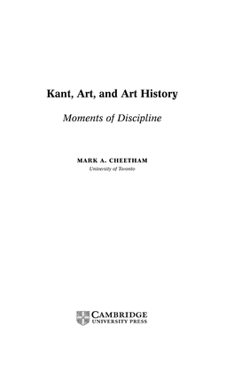 Kant, Art, and Art History