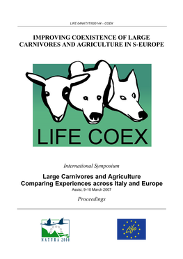 Improving Coexistence of Large Carnivores and Agriculture in S-Europe