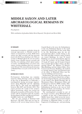 Middle Saxon and Later Archaeological Remains in Whitehall