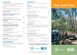 Park Visitor Fees Nights Will Pay: Open Daily 9Am to 4.15Pm