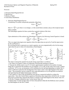 Recitation 8 Notes