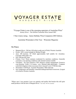 Voyager Estate Cabernet Sauvignon Merlot