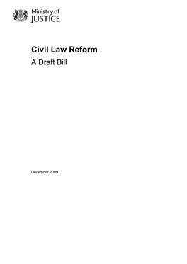 Civil Law Reform a Draft Bill