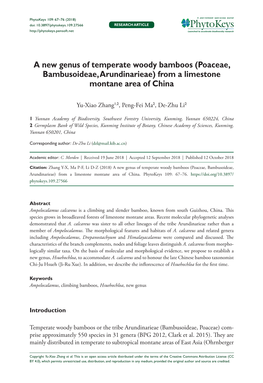 A New Genus of Temperate Woody Bamboos