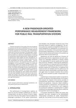 A New Passenger-Oriented Performance Measurement Framework for Public Rail Transportation Systems