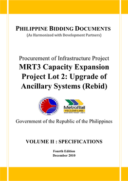 MRT3 Capacity Expansion Project Lot 2: Upgrade of Ancillary Systems
