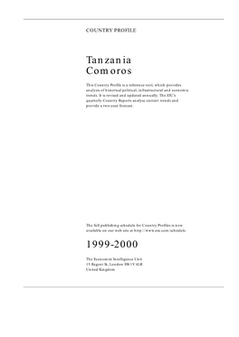 1999-2000 Tanzania Comoros