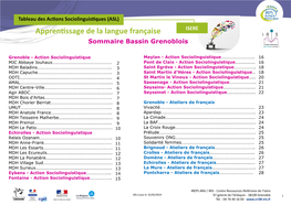 Apprentissage De La Langue Française ISERE Sommaire Bassin Grenoblois