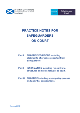 Practice Notes for Safeguarders on Court