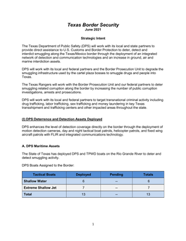 Texas Border Security Monthly Brief